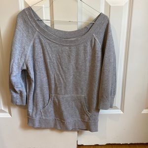 Scoop neck 3/4 length sweater